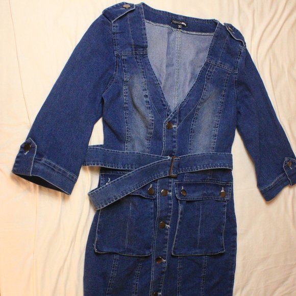 Fashion Nova Dresses & Skirts - NEW Fashion Nova Denim Dress